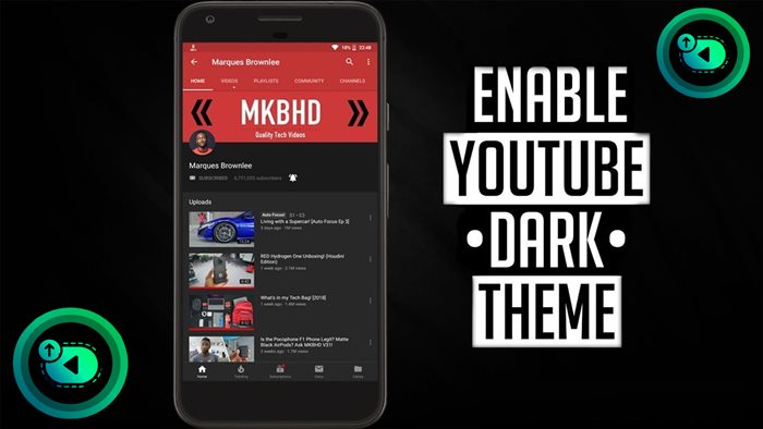 Enable YouTube dark mode on the iPad.