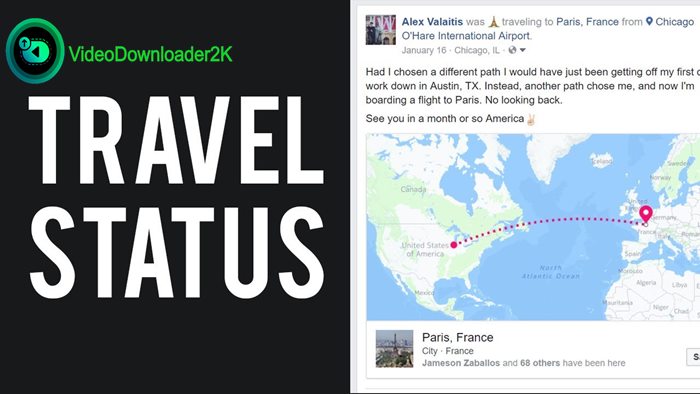 You can share your travel plans with your friends via “Traveling To” on Facebook.