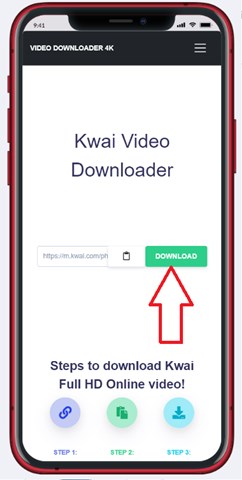 Click the download button to get the Kwai MP4 link